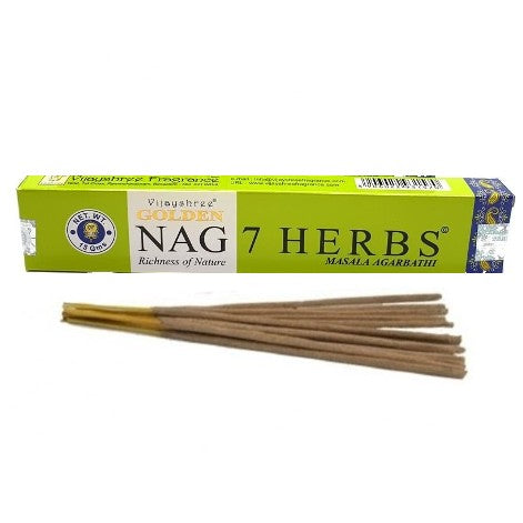 Golden Nag 7 Herbs imported incense sticks