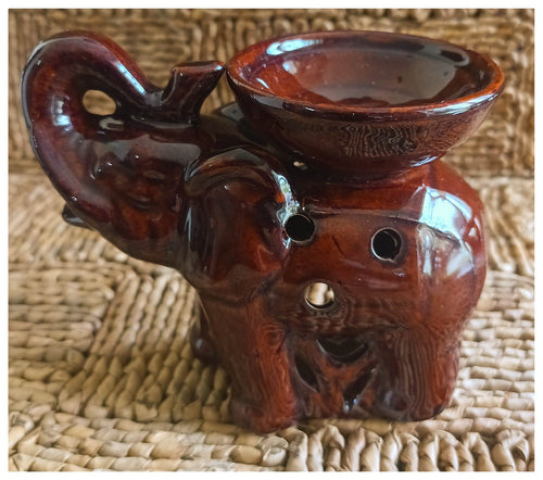 Elephant ceramic oil burner