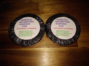 Organic Activated Charcoal Patchouli-Lavender Soap Bar