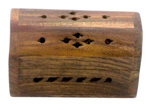 Small Wooden Coffin Incense Burner for incense cones
